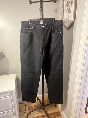 VTG 90s Calvin Klein Black Wash Jeans Men's 38 (38x34) Easy Fit Zip Fly - Image 1 of 4