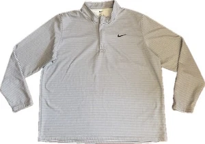 Camiseta de golf Nike a rayas manga larga 1/2 cremallera Victory CU9830-025 para hombre XXL 2XL - Imagen 1 de 12
