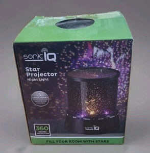 Star Projector Night Light By Sonic IQ, 3 Light Modes: Color/White/Combo - Picture 1 of 4