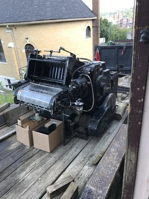 老式海德堡圆筒印刷机-需货运皮卡-原样 — 第 1/3 张图片