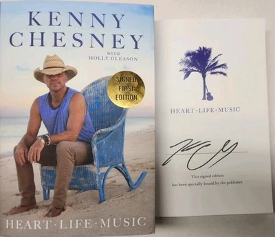AUTOGRAPHED KENNY CHESNEY SIGNED HEART LIFE MUSIC 1ST ED HC BOOK 2025 AUTOGRAPH - Image 1 of 4
