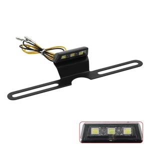Universal CNC License Plate LED Light For YAMAHA KAWASAKI SUZUKI HONDA - Picture 1 of 6