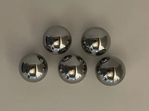 5 glänzende Kohlenstoffstahl 1-1/16" Flipper Ersatzkugeln - Bild 1 von 2
