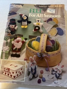 Felt For All Seasons Leisure Arts Leaflet 1000 1983 - Imagen 1 de 4
