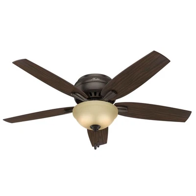 Hunter Fans - Newsome 52 Inch Low Profile Ceiling Fan with LED Light Kit and