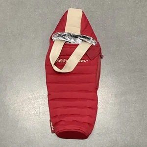 Eddie Bauer Mini Sleeping Bag Insulated Wine Bottle Cooler Bag & Strap PUFFIN - Picture 1 of 5