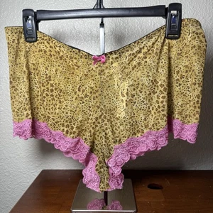 Cacique Boyshort-Höschen Animal-Print rosa Spitzenbesatz neu mit Etikett 22/24 frech - Bild 1 von 8