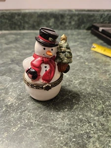 Harry And David Snowman Trinket Box Christmas Holiday Decor Frosty Top Hat - Picture 1 of 12