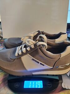 Michael Kors White Gray  Lace Up Sneakers Mens 9m/40m HL15K Bowling/Street shoes