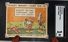 1935 MICKEY MOUSE Gum Card #70 R89 Type II SGC Graded Horace Horscollar Pluto