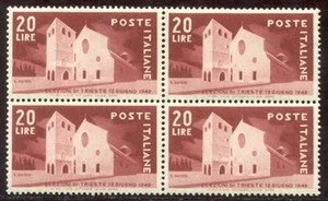 1949 Republik Wahlen Triest 20 Lire 4er Block postfrisch zentriert spl ** - Bild 1 von 1