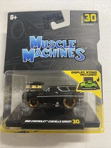 MUSCLE MACHINES Chase 1965 Chevelle Wagon #30 BLACK AND GOLD VHTF NIP Chevy - Picture 1 of 7