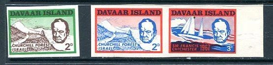 Great Britain Regional issue Davaar Island  Churchill forest Israel Imperf 10658 - Image 1 of 1