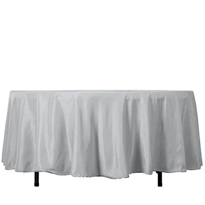 108" Round Polyester Tablecloth Wedding Table Linens Decorations Supplies SALE - Picture 1 of 217