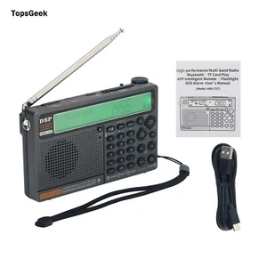 HRD-757 Radio Multibanda AM/FM/SW APP Telecomando Bluetooth SOS Allarme - Foto 1 di 7