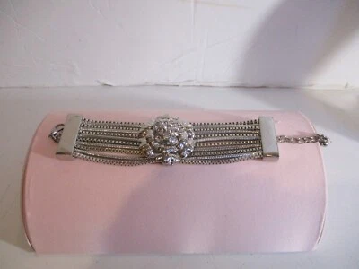 Nuevo Brazalete Premier Designs Girl Power Tono Plata Cristales Transparentes Foto 1 de 4