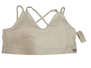 NWT COTTON ON White Strappy Criss Cross Back Sports Bra Sz 20 - Picture 1 of 3