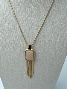 🌺NUEVO CON ETIQUETAS Precioso Collar Cristiano Siriano Tono Dorado con Esmalte Flecos - Imagen 1 de 7