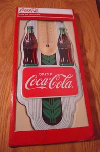 Coca Cola Drink Coca Cola Double Bottle Metal Wall Thermometer - Picture 1 of 8