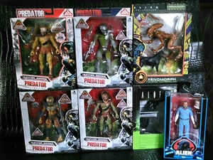 Predator Alien Xenomorph Action Figures Lot of 7 Neca Lanard Brands Bundle - Picture 1 of 23