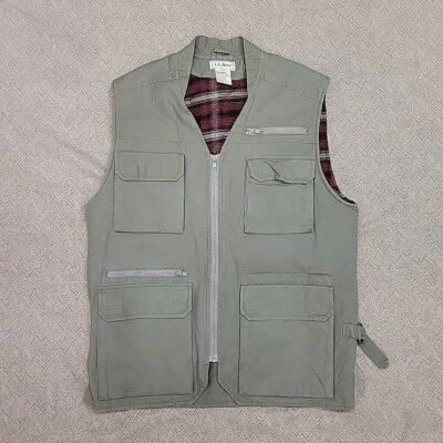 LL Bean Mens Mens Medium Reg. Green Fishing Fly Fishing Vest Awesome Condition - Image 1 of 4
