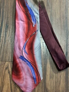 Corbata para Hombres J. Garcia Isla del Desierto Colección Limitada Prueba de Artista No. 4 Rojo - Imagen 1 de 6