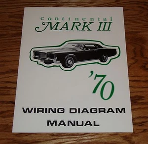 1970 Lincoln Continental Mark III Schaltplan Handbuch 70 - Bild 1 von 1