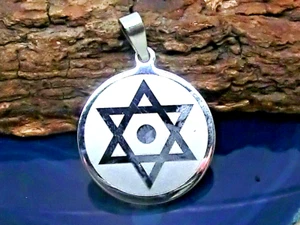 Estrella de David Hexagrama Colgante Acero Inoxidable Amuleto Israel Judaísmo+ - Imagen 1 de 1