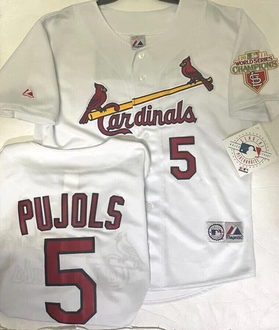 ALBERT PUJOLS ST. LOUIS CARDINALS WHITE JERSEY NEW W TAGS MAJESTIC 2011 SERIES Cover