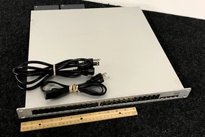 Cisco Meraki MS320-48FP 48-Port Ethernet Switch 2x PWR-MS320-1025WAC w/ Cords - Picture 1 of 4