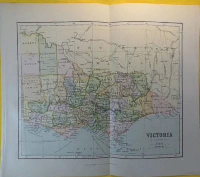 1903 Victoria British Columbia Canada ORIGINAL VINTAGE MAP 12.5x10.5- C18-8 - Image 1 of 3