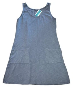 FRESH PRODUCE 3X Deep Dive Blue $65 Drape Cotton Jersey Tank Dress NWT 3X - Picture 1 of 4
