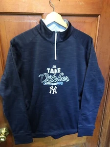 New York Yankees Mujer XL Majestic "Take October" Polar Azul Sudadera MLB - Imagen 1 de 7