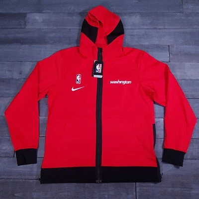 Мужская куртка с капюшоном NIKE NBA Washington Wizards Therma Flex Showtime БОЛЬШАЯ красная - Изображение 1 из 4
