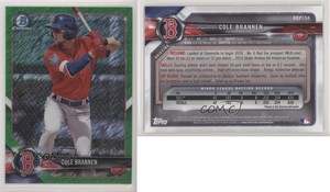 2018 Bowman Chrome Prospects Green Shimmer Refractor /99 Cole Brannen #BCP154