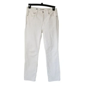 J. Crew 9" Vintage Slim Straight Jeans Size 29 White Stretch NWOT $128 BQ304 - Picture 1 of 5