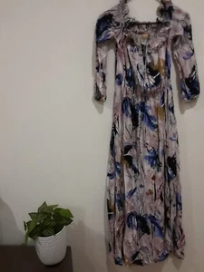 Angel Biba   Maxi Dress Size 10  Boho Long Party Beach  Summer Casual 3/4 Sleeve - Picture 1 of 15