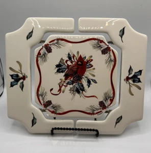 Christmas Lenox Winter Greetings Expandable 10-12.25 Trivet Red Winter Cardinal - Picture 1 of 11