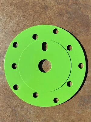 ADAPTADOR PLATO DISCO ALIMENTACIÓN ALUMINIO NUEVO BMX VIEJA ESCUELA 110/130 GT VERDE LIMA Foto 1 de 2