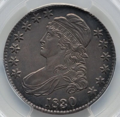 1830 - Capped Bust Half Dollar - Large 0 - O-123 - PCGS AU Details - BEAUTIFUL ! - Image 1 of 4