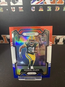 2023 Panini Prizm Red White & Blue Prizm 335 Emanuel Wilson RC Packers B3-T2 - Picture 1 of 2