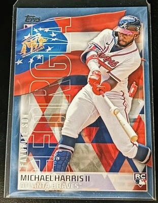 Michael Harris II 2023 Topps Favorite Sons Blue Parallel RC Atlanta Braves #FS-8 - Image 1 of 2