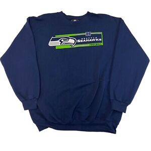 Seattle Seahawks NFC Team logo pullover sweatshirt navy NFL size XL fan merch