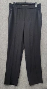 Pantalones negros para mujer Elie Tahari talla 12 cremallera lateral ideales para la oficina - Imagen 1 de 12
