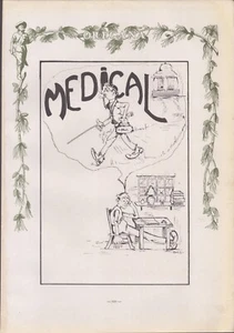 Stampa d'arte d'epoca - Grafica originale 1921 - "Medica" - Annuario Arte - Foto 1 di 1