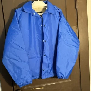 Vintage Towncraft  Mens WindBreaker Blue Jacket XL Gently Used Great Shape - Picture 1 of 10