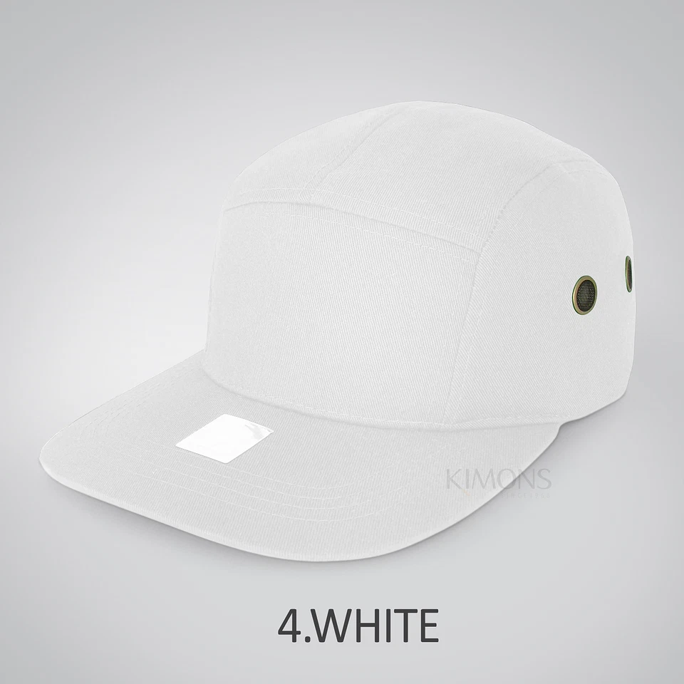 Boné chapéu 5 painéis couro floral hip hop snapback skate acampamento exército aba lisa em branco - Imagem 1 de 1