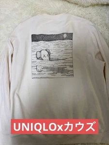 UNIQLO COWS Collaboration XL Sweatshirt White Cotton Blend Back Print - Picture 1 of 5