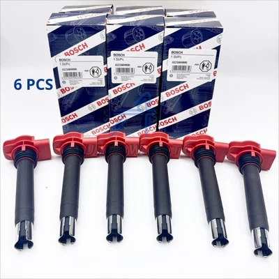 6PCS BOSCH OEM Ignition Coils Kit for Audi A6 A8 Quattro Q7 R8 S5 VW Touareg Foto 1 de 4