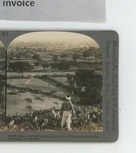 Fortaleza de las tierras bajas de Gaza de los filisteos Palestina Keystone Stereoview - Imagen 1 de 2